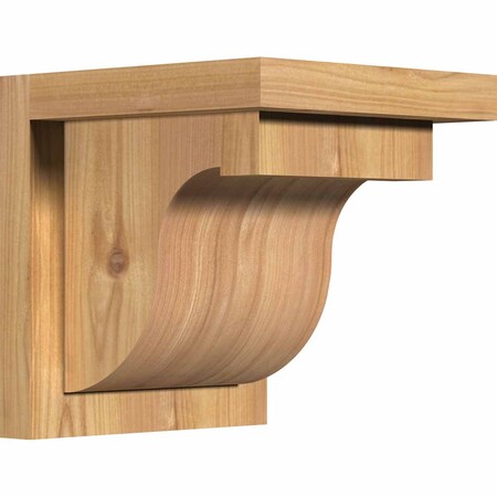 Ekena Millwork Del Monte Smooth Corbel w/Backplate, Western Red Cedar, 7 1/2"W x 8"D x 8"H COR08X08X08DEL01SWR